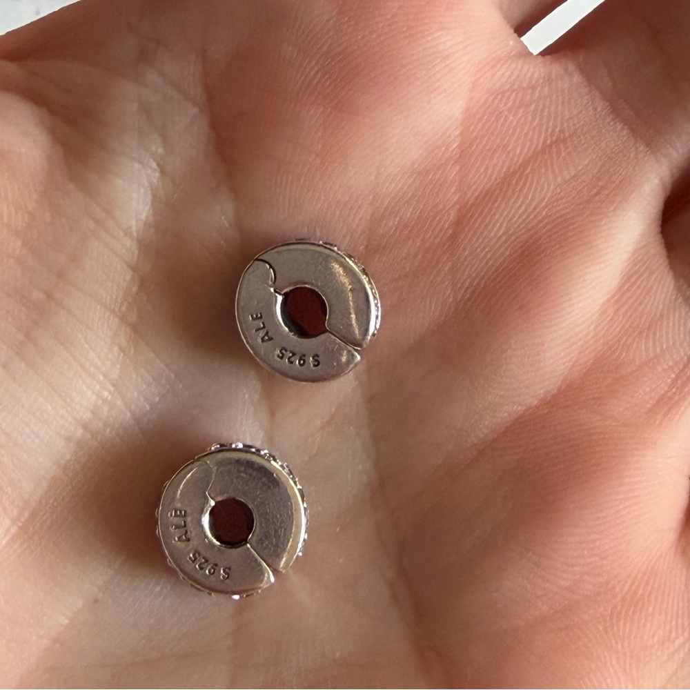 Pandora clips (2) in 925 CZ - Picture 3 of 4